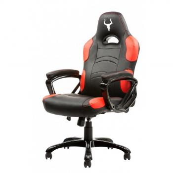 Sedia di gioco ITEK Taurus P1 con rivestimento sintattico nero e rosso