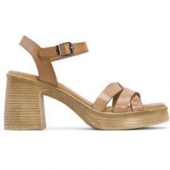 Porronet para mujer. Sandalias de Piel Isis beige -Altura tacón 8cm