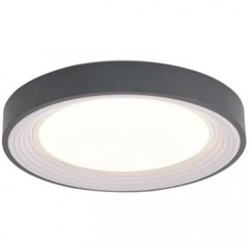 QAZQA Contemporary Ceiling Light – Grey/White, 38 cm, RGB LED, Dimmable