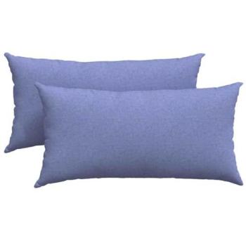 Cuscini di Arredo 2 Unità Blu 80×40 cm Tela