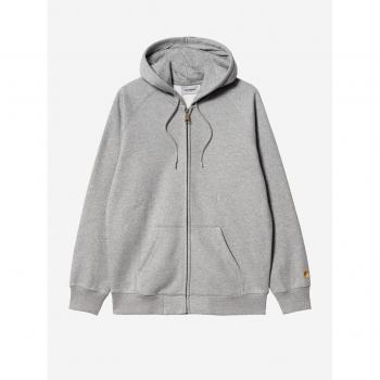 Carhartt WIP Hoodie Chase Grau mit Reißverschluss L