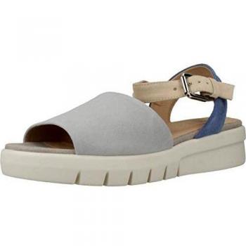 Geox D Wimbley A, Sandales Bride Cheville Femme, Taille Bleu, Modèle Avio C4446, Pointure 36 EU
