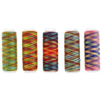 Juego de 12 rollos de hilo de coser arcoíris