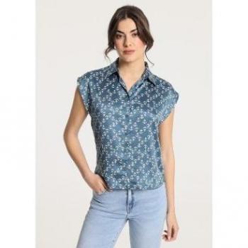 Camisa Casual Viscosa Estampada Ancla