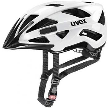 Uvex Unisex Erwachsene Active Fahrradhelm, Weiß/Schwarz, 56-60 cm