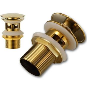 Cleafe Piletta Universale Scarico Lavabo Bide Click Clack Colore Oro