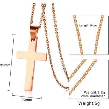 Accessoires religieux en titane avec pendentif croix