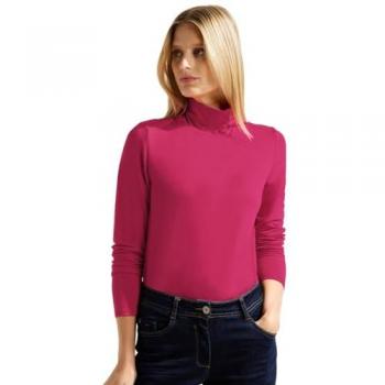 Cecil Longsleeve mit hohem Kragen - cosy coral