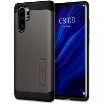 Coque Spigen Huawei P30 Pro Slim Armor Renforcée PC Résistant Air Cushion Antichoc Support Kickstand Gunmetal