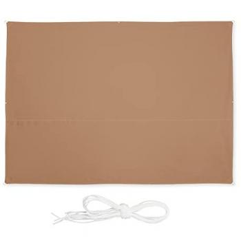 Toldo Relaxdays Vela 2,5 x 3,5 m con Cuerdas, Color Marrón Claro