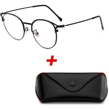 2Pcs Women Anti Blue Light Eyeglasses with Plain Mirror Frame