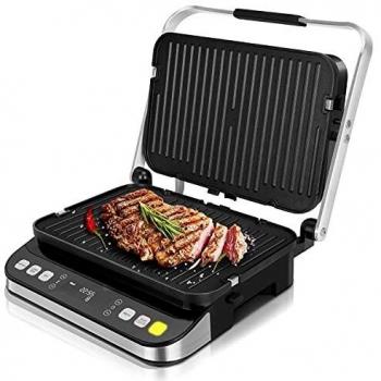 Taylor Swoden Aroma - Parrilla Eléctrica 2 en 1, 2000W, Grill y Sandwichera, Plancha, Prensa Panini, Temperatura Ajustable, Apertura de 180º, Descongelar, Antiadherente