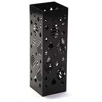 Versa rosenheim paragüero para la entrada, habitación o hall, porta paraguas moderno, negro, 49x15,5x15,5cm