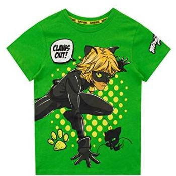 Miraculous Cat Noir Green Shirt – Ages 10‑11