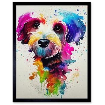 Black‑Frame Cockapoo Color Splash
