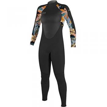 Mutande da Surf O'Neill Epic 4/3mm Ragazze Nero Fiorato Cerniera