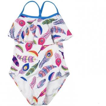 Bañador de una pieza con diseño floral para niñas