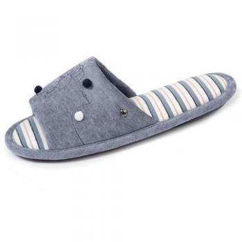 Mules Ouvertes Isotoner Détails Chat Bleu 40 Femme