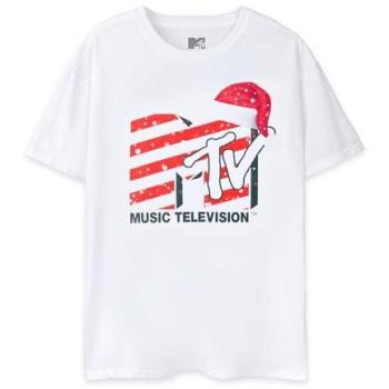 MTV Adult 2XL White T-Shirt, Short Sleeve