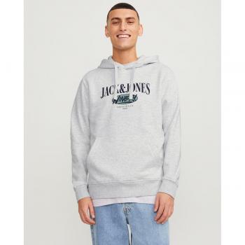 Sudadera Hombre “Cobin” Gris Pálido – Capucha, Jack & Jones