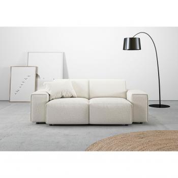 ANDAS 2‑Sitz Sofa Glimminge – Breitcord/Feincord, Easy Care, weiß