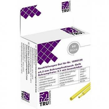 Gaine thermorétractable avec Colle TRU COMPONENTS T1807CA007C Jaune 3.20 mm Taux de retreint:2:1 50 pc