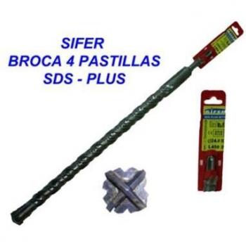 Broca Sifer SDS Plus 8x260 con 4 Pastillas de Alta Resistencia