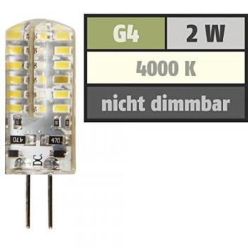 McShine LED-Stiftsockellampe McShine Silicia, G4, 2W, 160 lm, weiß