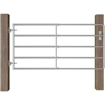VidaXL Steel Field Gate 5 Bar (95-170)x90 cm