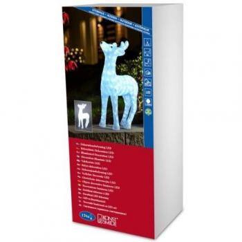 LED Rentier: Gartenleuchte und Dekolicht aus Acryl, 60cm hoch