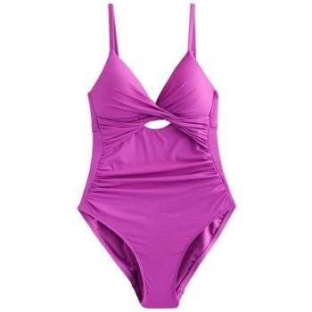 Tunique de bain Next Purple Coupe Épurée Contrôle Tummy avec Coussins