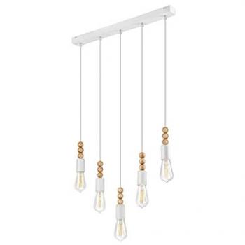 Lamkur Lighting - Lamkur Simon Lampada da soffitto a sospensione Cluster bianca, 5x E27