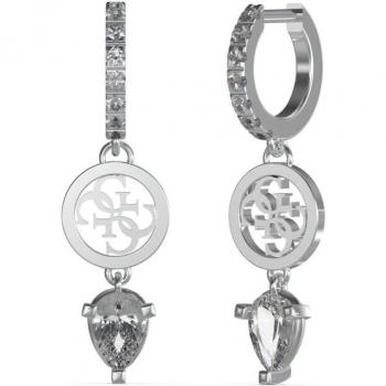 Pendientes Huggie de Guess en Acero Plateado