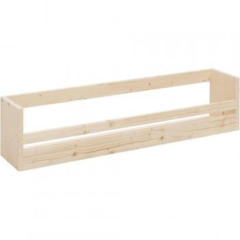 Étagère à chaussures en sapin ton beige 104x25x30cm