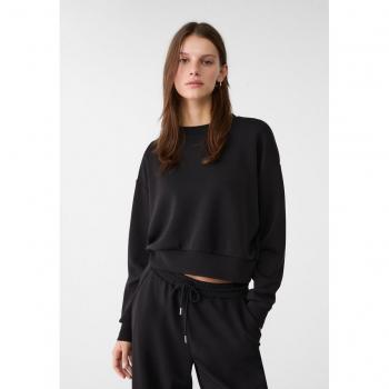Stradivarius Modal Comfort Sweatshirt, Black, M