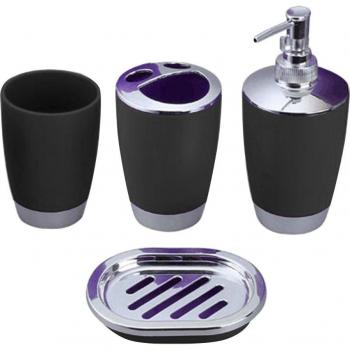 Kit d'accessoires de salle de bain en plastique durable