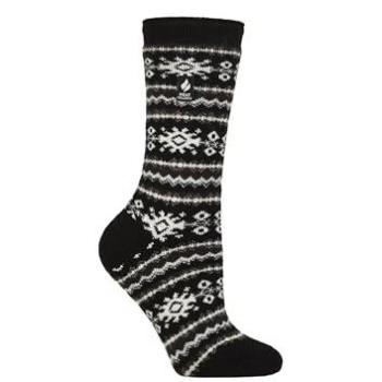 Women's Heat Holders 1.6 TOG Lite Fairisle Socks - Black / Charcoal