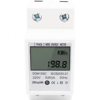 Medidor de energía digital monofásico DDM15SC 5-80A