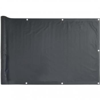 Pantalla para balcón en tela oxford antracita 120x500 cm