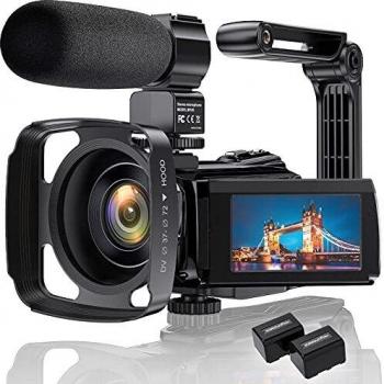 5‑Zoll IPS Touchscreen 4K Camcorder mit IR‑Nachtsicht