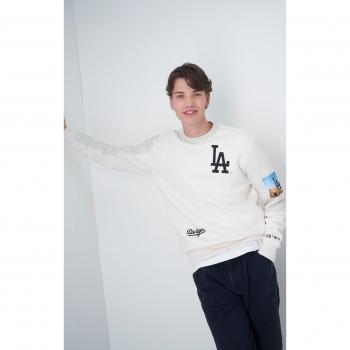 Felpa MLB Patchwork Bianco Sporco Fleece