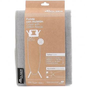 Funda Universal para Tabla de Planchar Rolser Muleton 140 x 55 cm, Color Gris