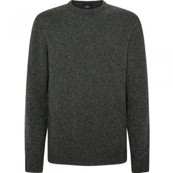 Jersey de Hombre Cuello Redondo de Lana Merino Verde Bosque - Hackett Londres