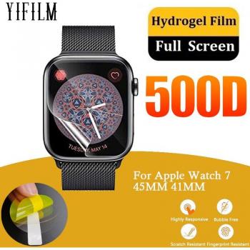 1/5/10pcs Anti-Scratch Screen Protective Film for Apple Watch 7 (45MM & 41MM) - Non-Glass