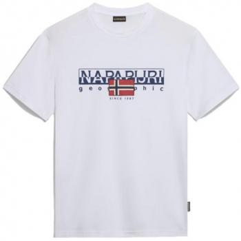 Napapijri Maglietta A Maniche Corte Aylmer Bright White L