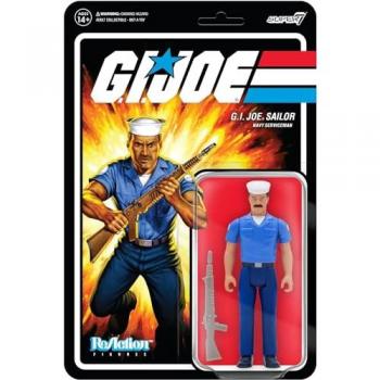 Super7 G.I. Joe Figurine Réaction - Blueshirt Moustachu (Brun Clair)