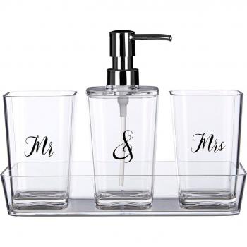 Premier Housewares Mr & Mrs Bath Set