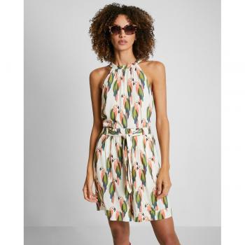 Blusa de Cuello Halter con Loros Trucco