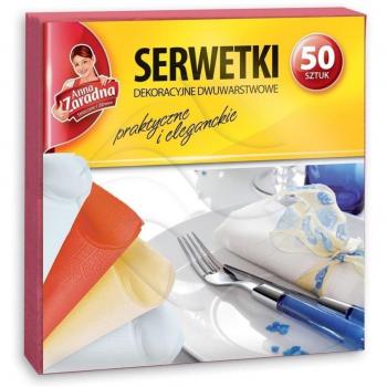 Serwetki Składane 33x33 A'20 3W Bordowe /Anna Zaradna