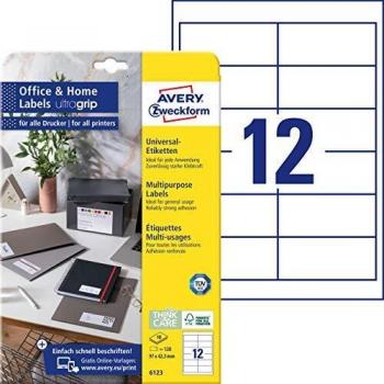 Avery Etichetta A4 Bianco 97 x 42.3 mm